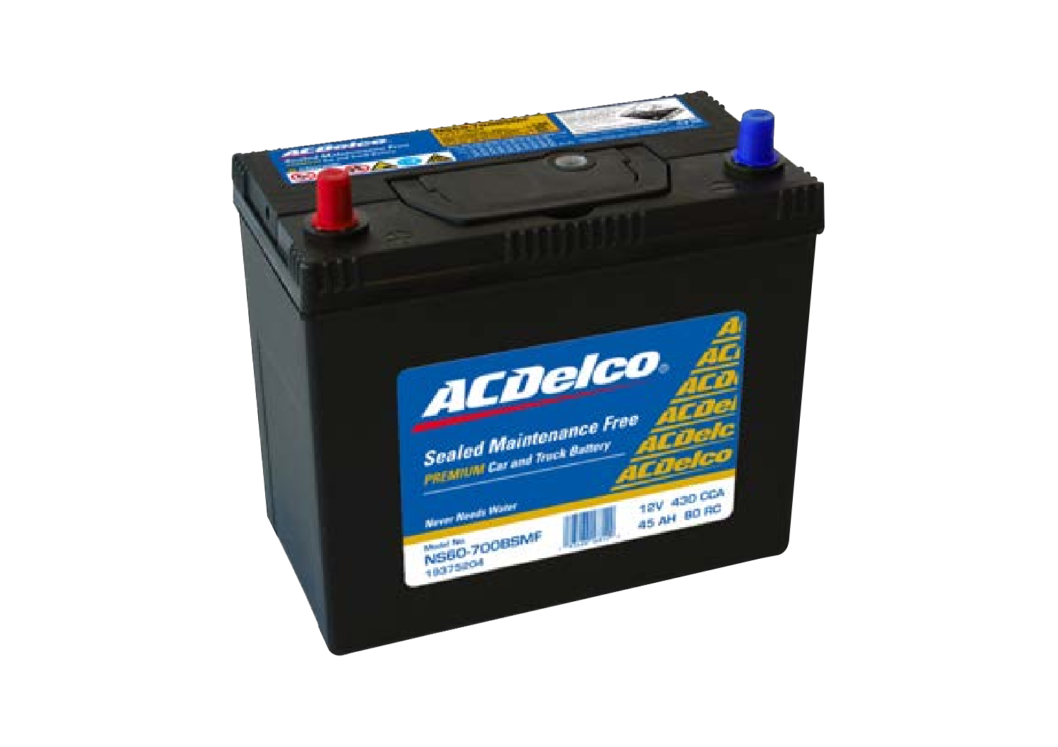 Batería ACDelco NS40L-600BSMF Línea Roja | 360 CCA | Libre Mantenimiento